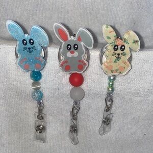Cute Bunny Badge Reels for Kids